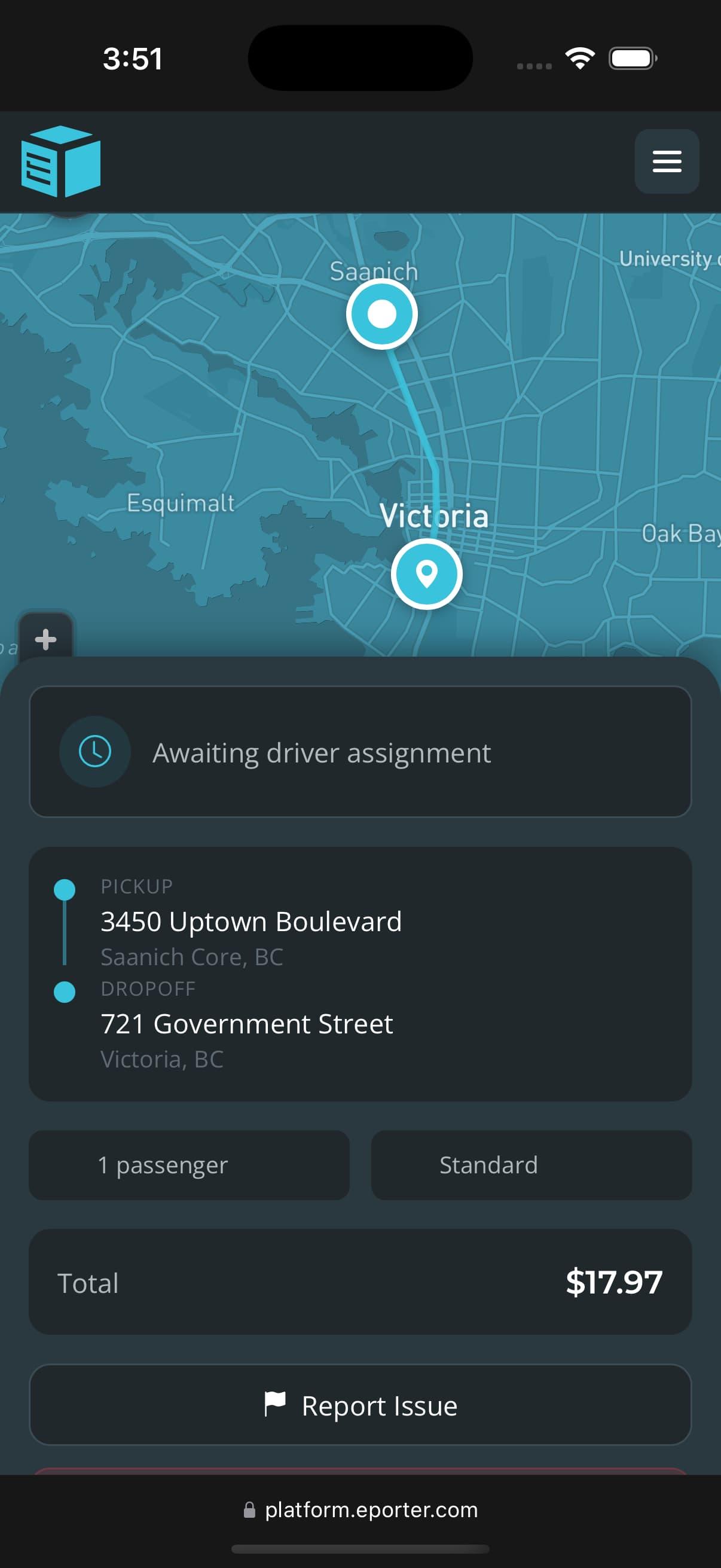 E-Porter rider app screenshot 4 of 4