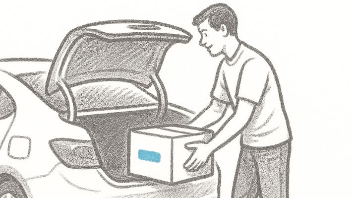 E-Porter Driver in car